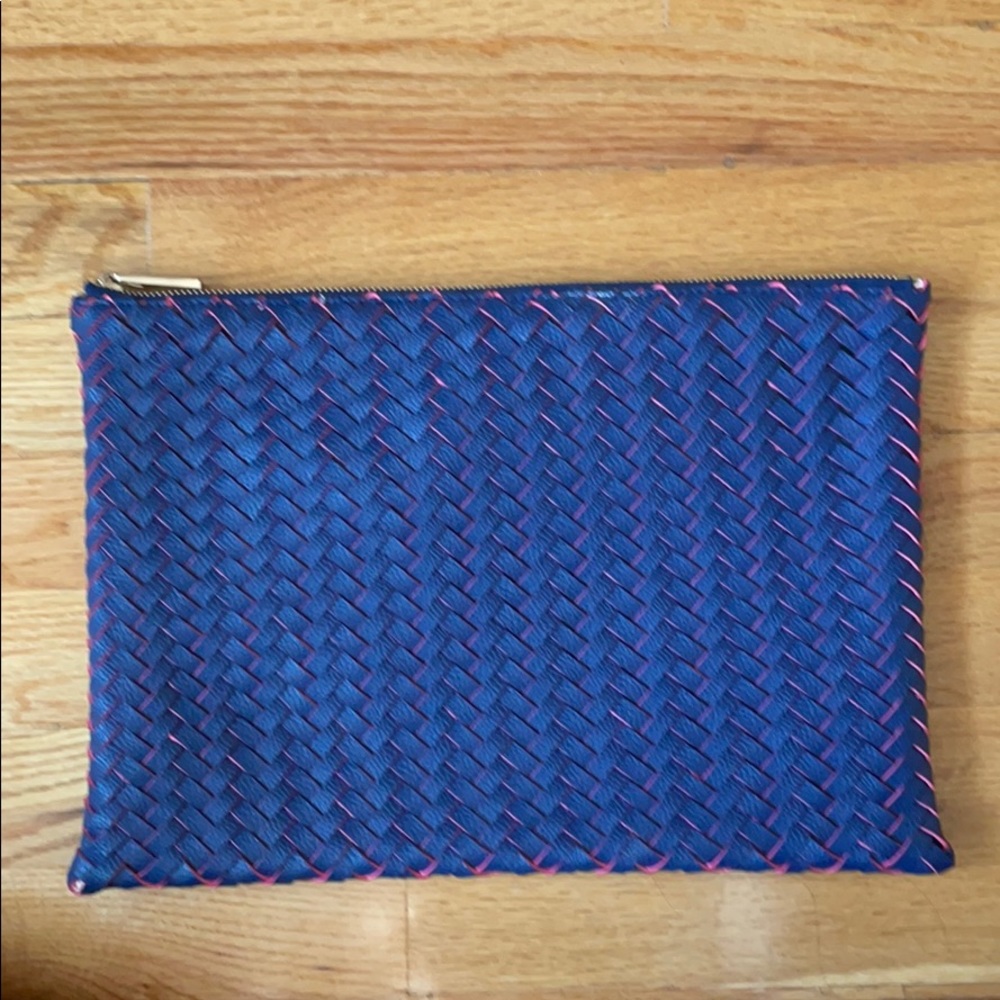 Deux Lux Envelole Navy and Pink Clutch